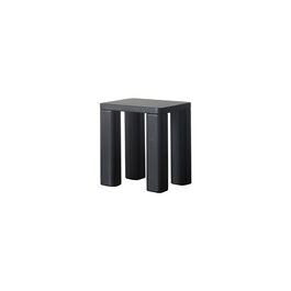 Corner Bar black satin ash stool